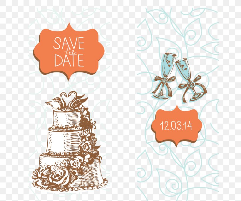 Wedding Invitation Illustration, PNG, 738x683px, Wedding Cake, Bride, Cake, Drawing, Product Download Free