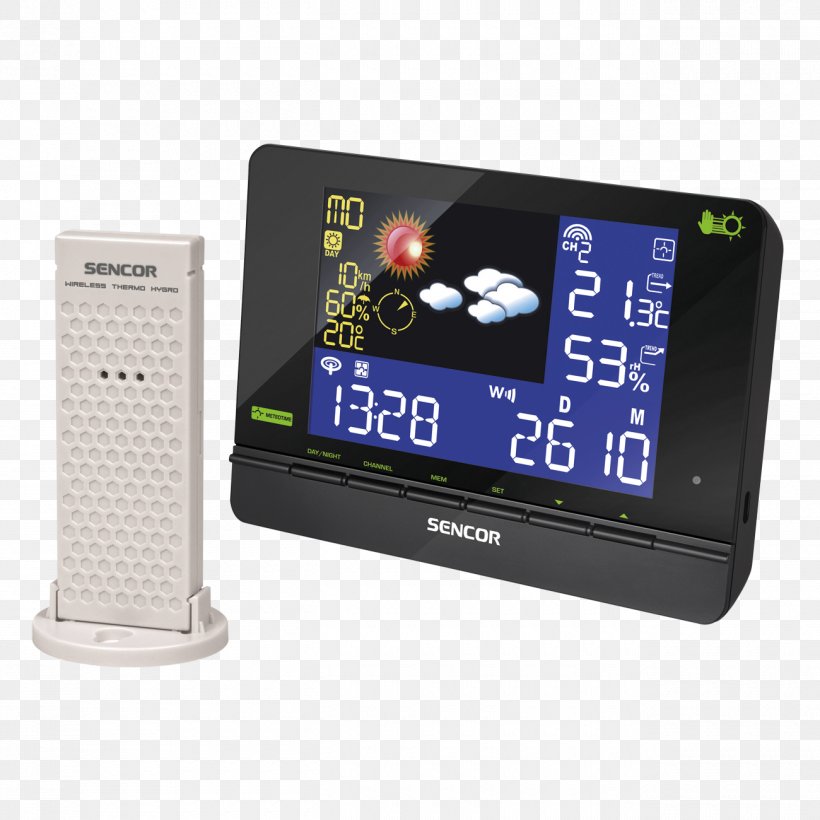 Weather Station Meteorology Weather Forecasting Sensor, PNG, 1300x1300px, Weather Station, Atmospheric Pressure, Display Device, Electronics, Electronics Accessory Download Free