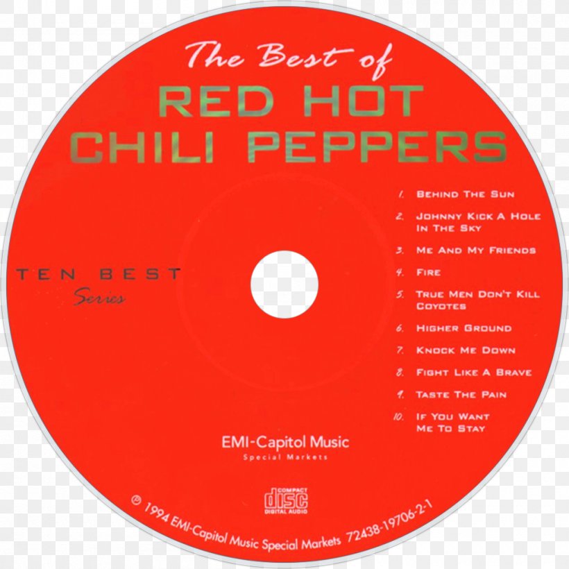 Compact Disc The Best Of Red Hot Chili Peppers The Great Sabatini, PNG, 1000x1000px, Watercolor, Cartoon, Flower, Frame, Heart Download Free
