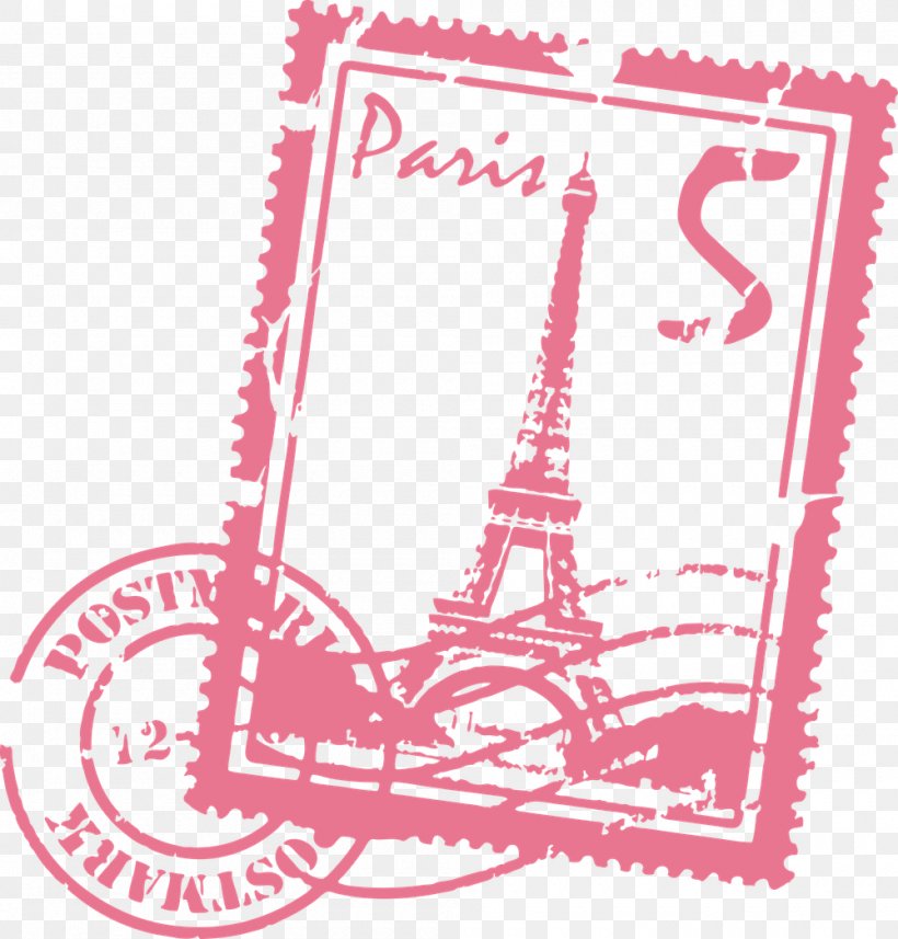 Eiffel Tower Paper Wall Decal Sticker Postage Stamps, PNG, 1000x1046px, Eiffel Tower, Area, Brand, Decal, Paper Download Free