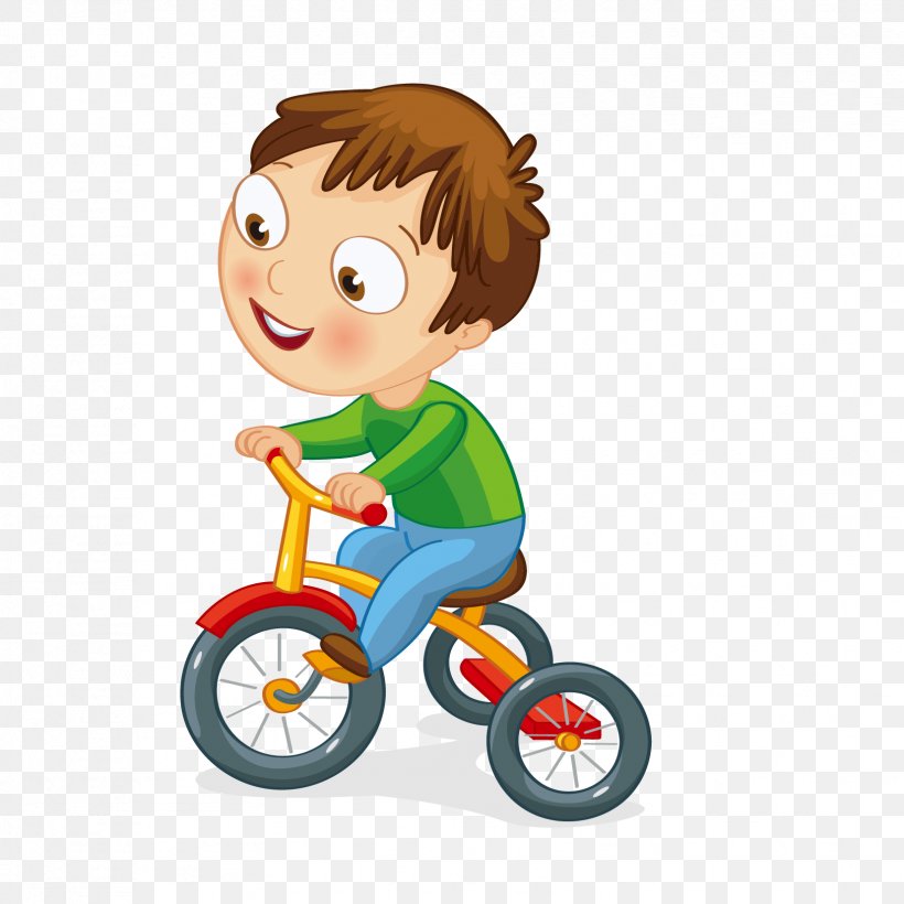 Clip Art Bicycle Motorized Tricycle Child, PNG, 1654x1654px, Bicycle, Automotive Wheel System, Bicycle Wheel, Boy, Cartoon Download Free