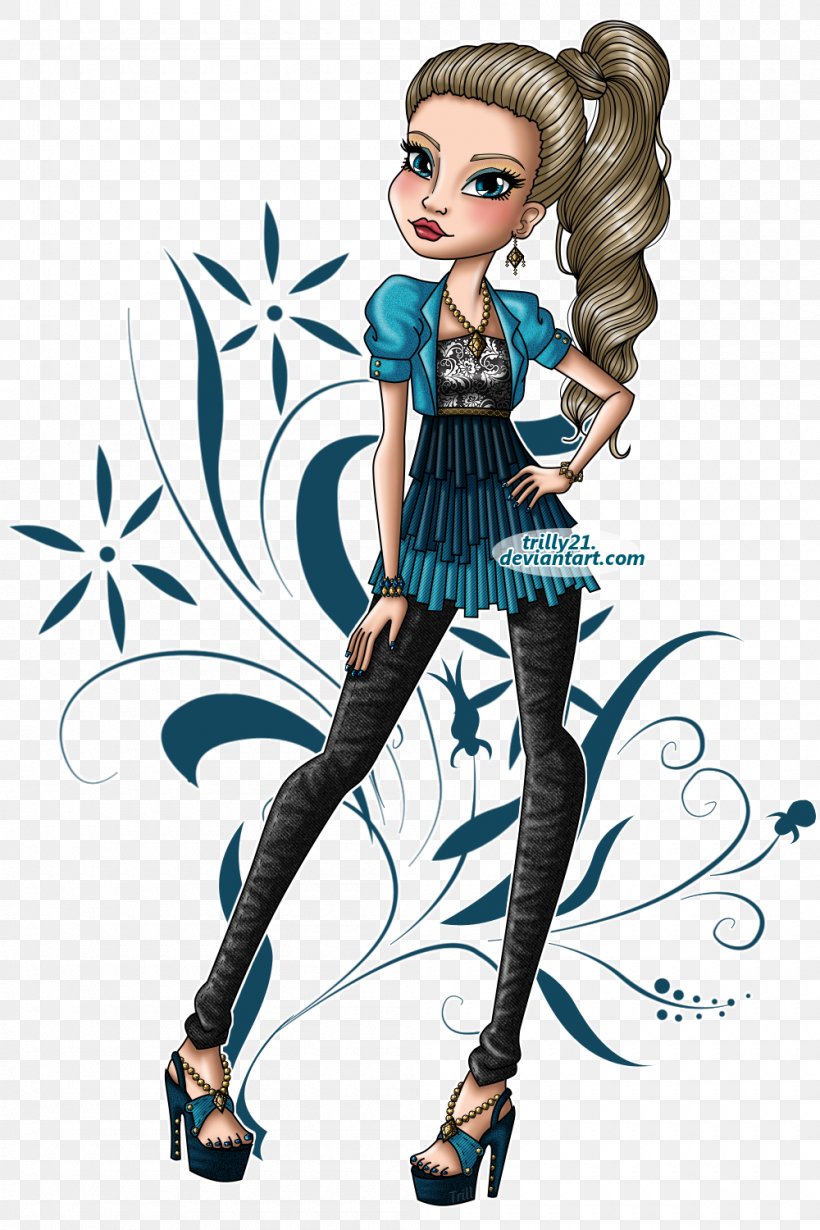 Monster High Fashion Illustration Doll High-heeled Shoe, PNG, 1000x1500px, Watercolor, Cartoon, Flower, Frame, Heart Download Free