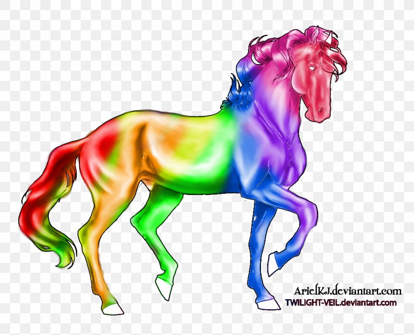 Mustang Mane Pony Stallion Rainbow, PNG, 993x804px, Mustang, Animal Figure, Art, Color, Colorful Journey Download Free