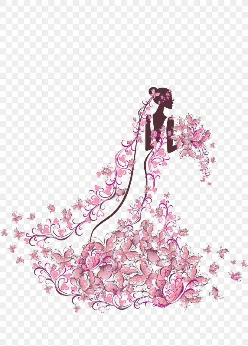 Wedding Invitation Bride Illustration, PNG, 1024x1429px, Wedding Invitation, Bride, Flower, Flower Bouquet, Illustration Download Free