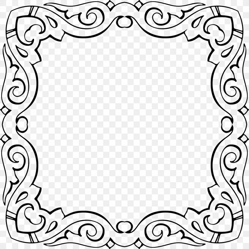 Picture Frames Calligraphy Clip Art, PNG, 2312x2312px, Picture Frames, Area, Art, Black, Black And White Download Free