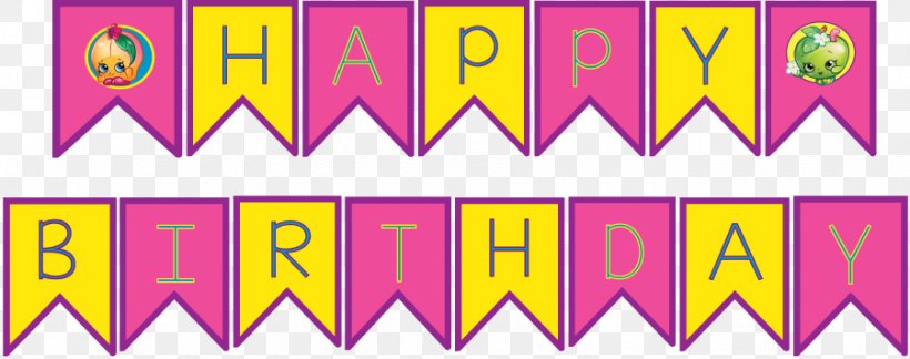 Birthday Party Banner Wish Shopkins, PNG, 900x356px, Birthday, Area, Banner, Com, Cupcake Download Free