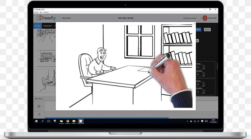 Doodle Computer Monitors Video Dry-Erase Boards, PNG, 830x460px, Doodle, Animaatio, Arbel, Communication, Computer Download Free