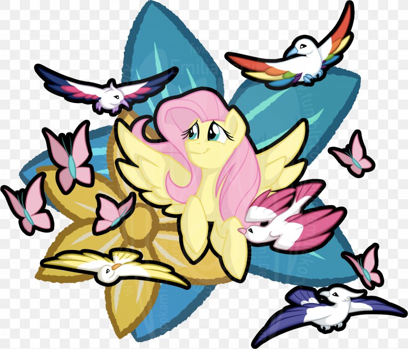 Fluttershy Art Pony Clip Art, PNG, 2229x1907px, Watercolor, Cartoon, Flower, Frame, Heart Download Free