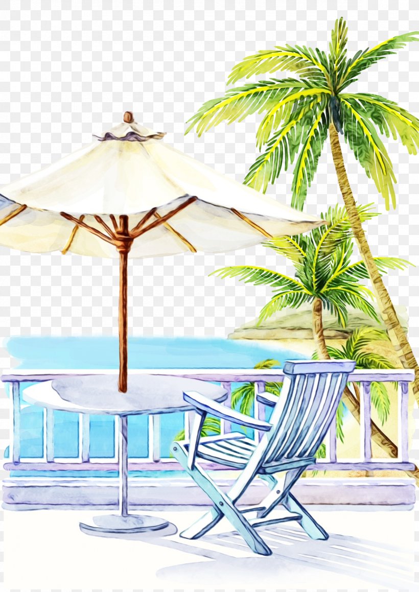 Palm Tree Background, PNG, 1181x1670px, Watercolor, Arecales, Caribbean, Chair, Folding Chair Download Free