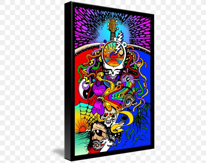 Poster Grateful Dead Psychedelia Psychedelic Art, PNG, 420x650px, Watercolor, Cartoon, Flower, Frame, Heart Download Free