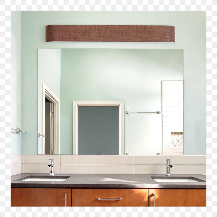 Bathroom Glass Light Fixture Mirror Png 1000x1000px