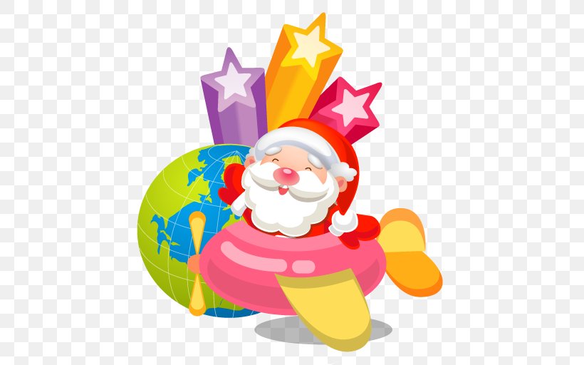 Christmas Ornament Fictional Character Clown Illustration, PNG, 512x512px, Santa Claus, Airplane, Candy Cane, Christmas, Christmas Decoration Download Free