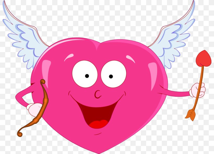 Cupid Heart Valentines Day Clip Art, PNG, 800x591px, Watercolor, Cartoon, Flower, Frame, Heart Download Free