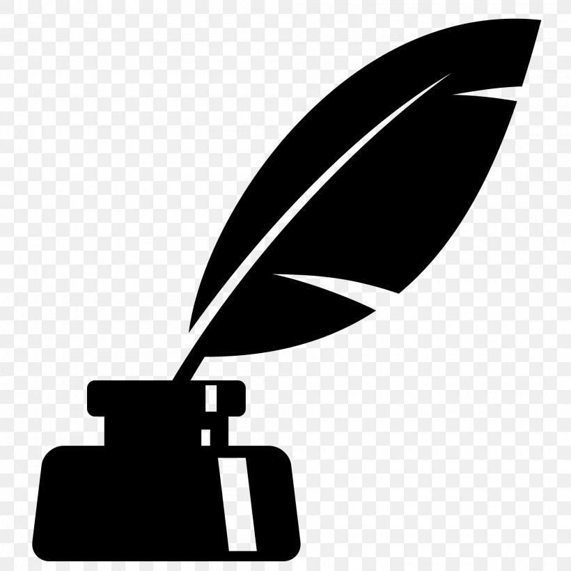 Quill Inkwell Clip Art, PNG, 2000x2000px, Quill, Black, Black And White, Drawing, Fountain Pen Download Free