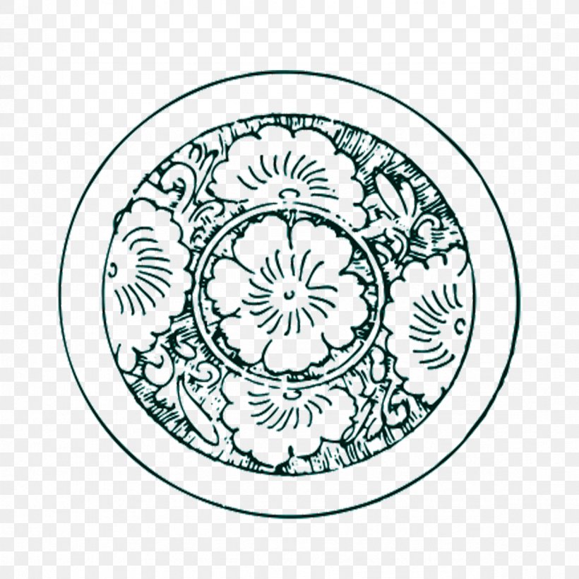 Flower Pixel Circle, PNG, 1181x1181px, Flower, Area, Black And White, Dishware, Graph Download Free