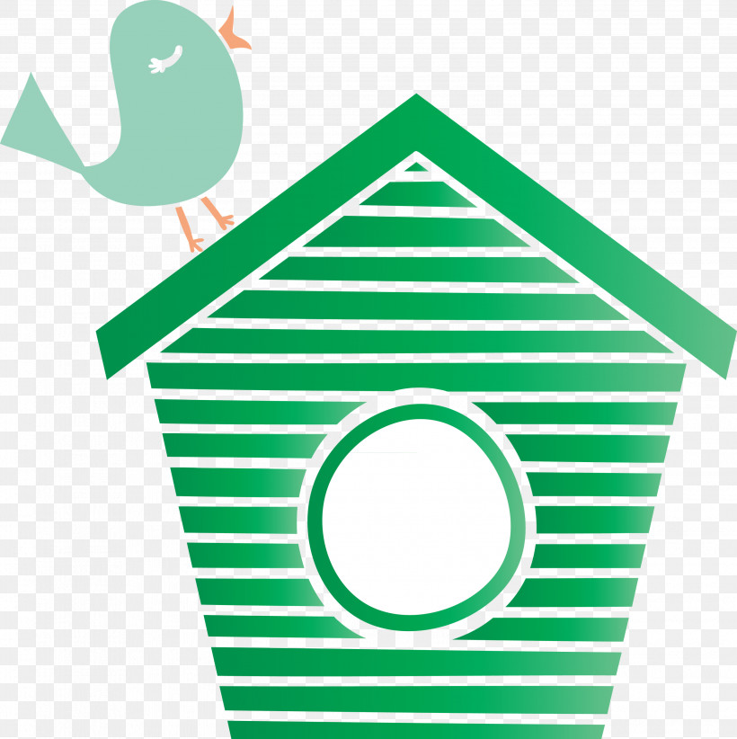 Green Line Font, PNG, 2991x3000px, Cute Cartoon Bird, Bird House, Green, Line Download Free