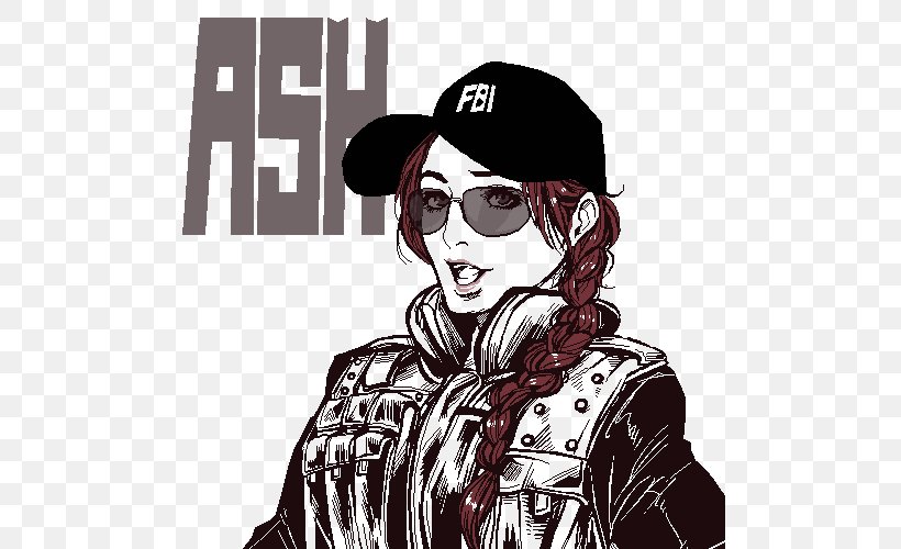 Tom Clancy's Rainbow Six Siege Ash Ketchum Video Game Fan Art, PNG, 500x500px, Ash Ketchum, Album Cover, Art, Black And White, Character Download Free