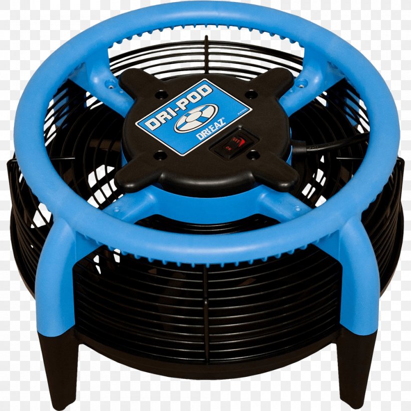 Dri-Eaz Dri-Pod Floor Dryer F451 Carpet Cleaning RIDGID 1625 CFM Air Mover Fan, PNG, 1000x1000px, Carpet, Carpet Cleaning, Centrifugal Fan, Cleaning, Clothes Dryer Download Free