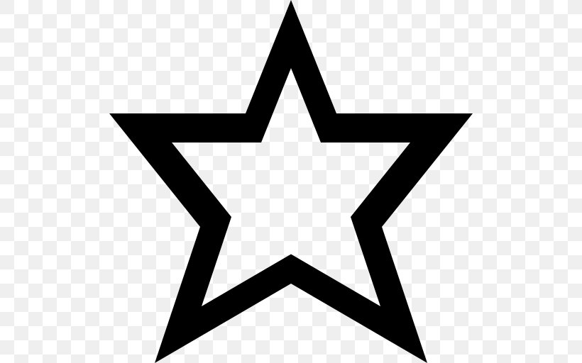 Star Clip Art, PNG, 512x512px, Star, Area, Black, Black And White, Cdr Download Free