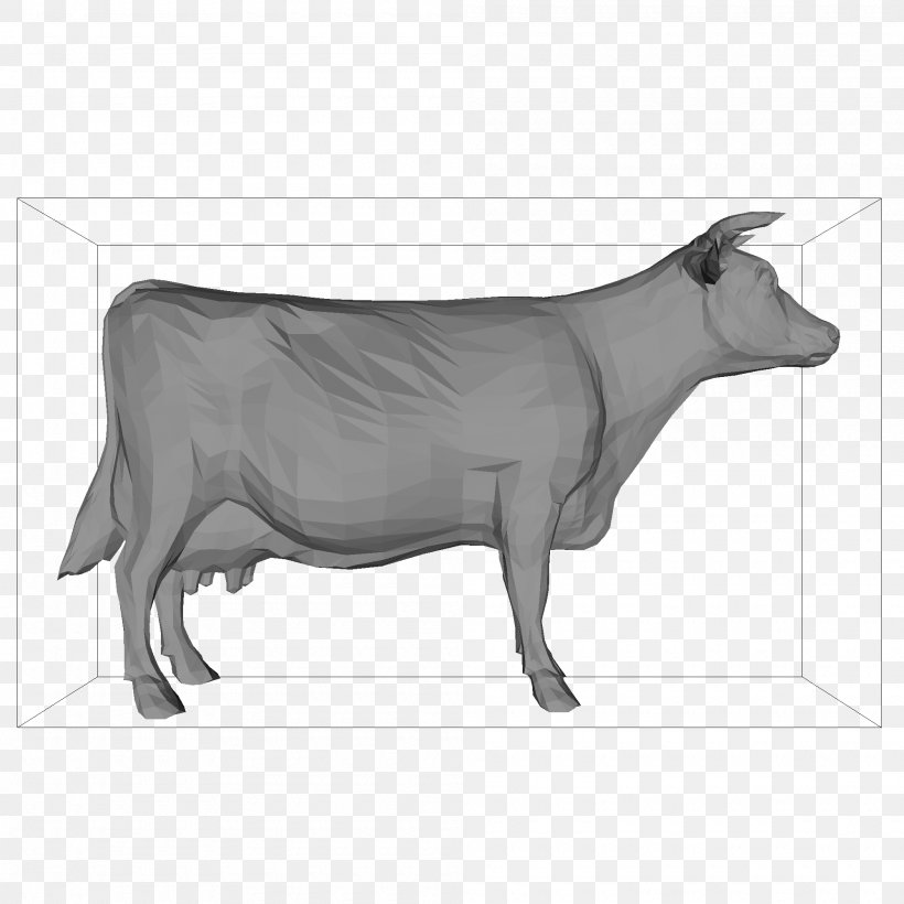 Ox Zebu Goat Paper Bull, PNG, 2000x2000px, 3d Computer Graphics, 3d Modeling, Zebu, Animal, Black And White Download Free