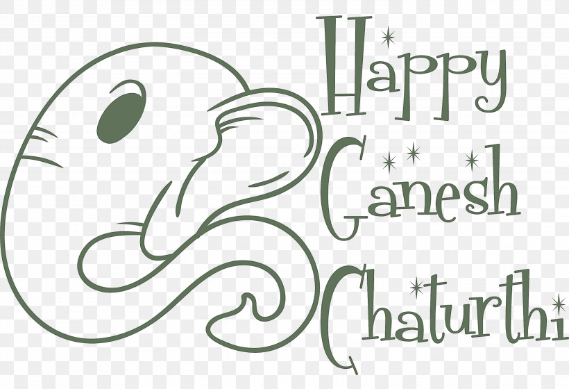 Ganesh Chaturthi Ganesh, PNG, 3000x2052px, Ganesh Chaturthi, Behavior, Black And White, Ganesh, Happiness Download Free