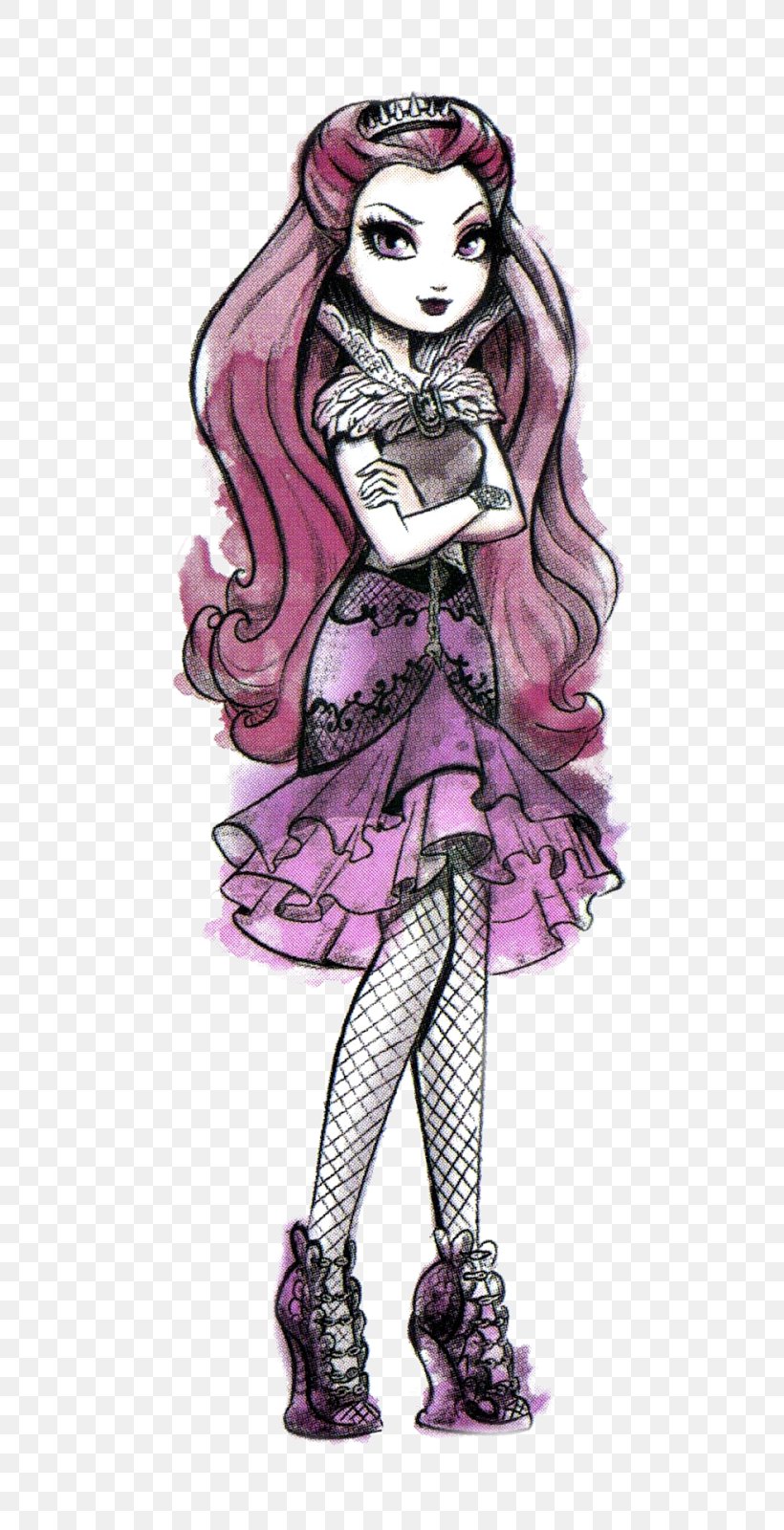 Queen Ever After High Fan Art Character, PNG, 698x1600px, Watercolor, Cartoon, Flower, Frame, Heart Download Free