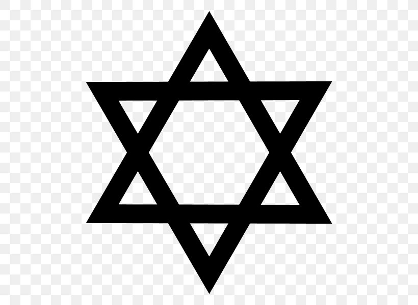 Star Of David Judaism Symbol Clip Art, PNG, 600x600px, Star Of David, Area, Black, Black And White, Brand Download Free