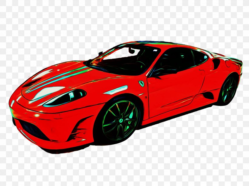 Land Vehicle Vehicle Car Supercar Sports Car, PNG, 3200x2400px, Watercolor, Car, Ferrari F430 Challenge, Land Vehicle, Paint Download Free
