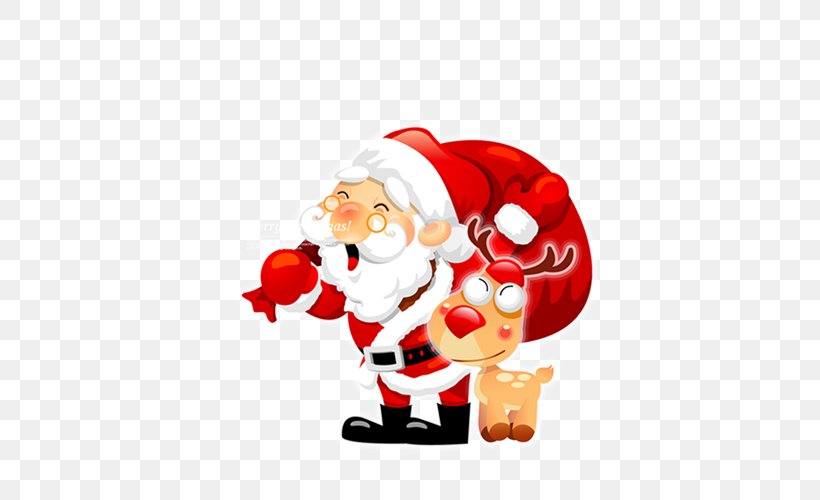 Santa Claus Christmas Card Greeting Card New Years Day, PNG, 500x500px, Santa Claus, Art, Christmas, Christmas And Holiday Season, Christmas Card Download Free