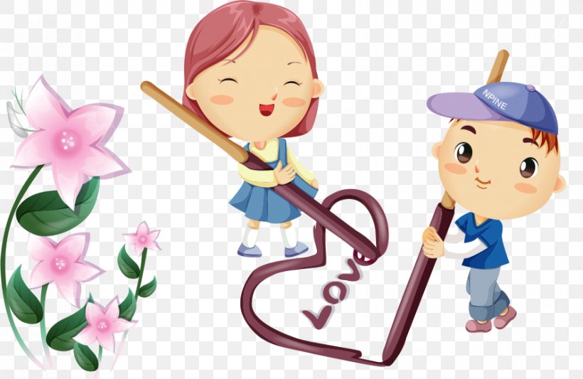 Cartoon Romance Drawing Wallpaper, PNG, 890x579px, Love, Art, Cartoon, Child, Clip Art Download Free