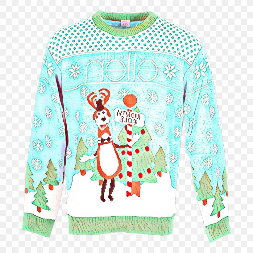 Reindeer Cartoon, PNG, 1000x1000px, Sweater, Clothing, Deer, Longsleeved Tshirt, Outerwear Download Free