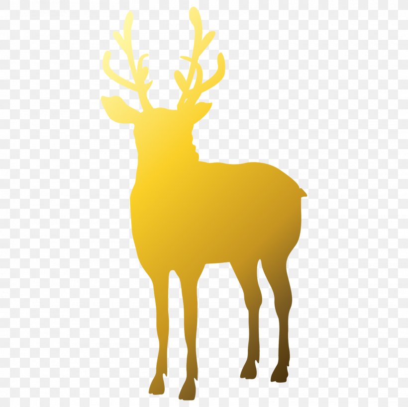 Reindeer Elk Antler Silhouette, PNG, 1600x1600px, Reindeer, Antler, Deer, Elk, Horn Download Free