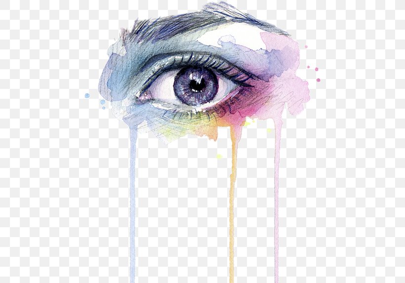 Watercolor Painting Art Eye Drip Painting, PNG, 480x573px, Watercolor, Cartoon, Flower, Frame, Heart Download Free