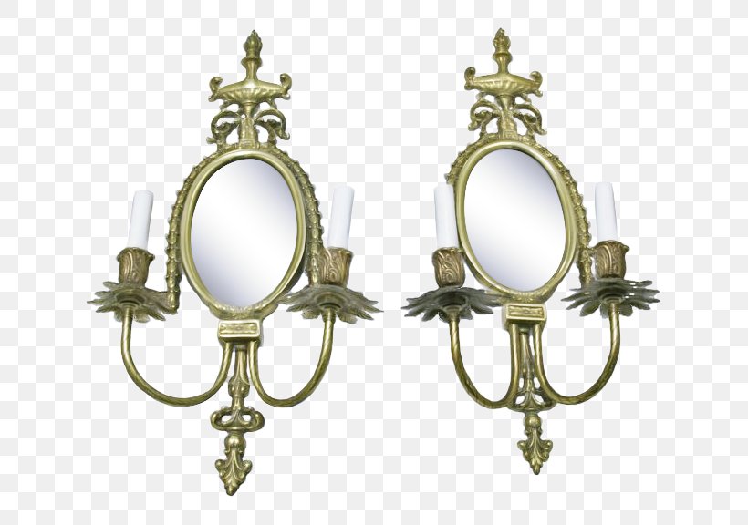 Brass Sconce Mirror Hollywood Regency Table, PNG, 703x576px, Brass, Art Deco, Bronze, Candle Holder, Ceiling Fixture Download Free