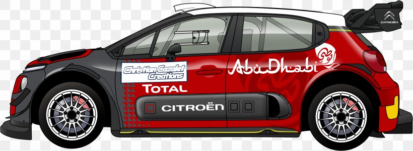 Citroën C3 WRC 2017 World Rally Championship Car 2018 World Rally Championship, PNG, 3371x1238px, Citroen, Auto Racing, Automotive Design, Automotive Exterior, Automotive Wheel System Download Free