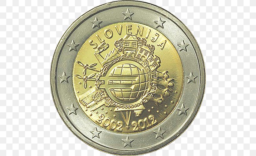 2 Euro Coin Euro Coins 2 Euro Commemorative Coins, PNG, 500x500px, 1 Euro Coin, 2 Euro Coin, 2 Euro Commemorative Coins, Coin, Austrian Euro Coins Download Free