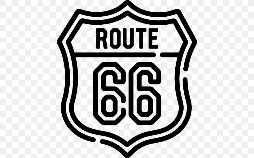 U.S. Route 66 Road T-shirt Decal Blouson, PNG, 512x512px, Us Route 66, American Idol, Area, Black, Black And White Download Free