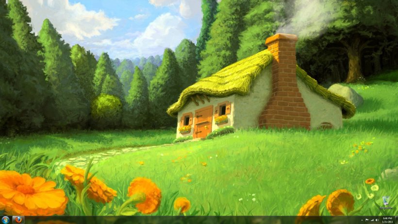 Drawing Desktop Wallpaper Painting Sketch, PNG, 1920x1080px, Drawing, Biome, Cottage, Ecosystem, Farm Download Free