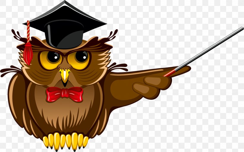 Owl Teacher School Clip Art, PNG, 1105x689px, Owl, Beak, Bird, Bird Of Prey, Cartoon Download Free
