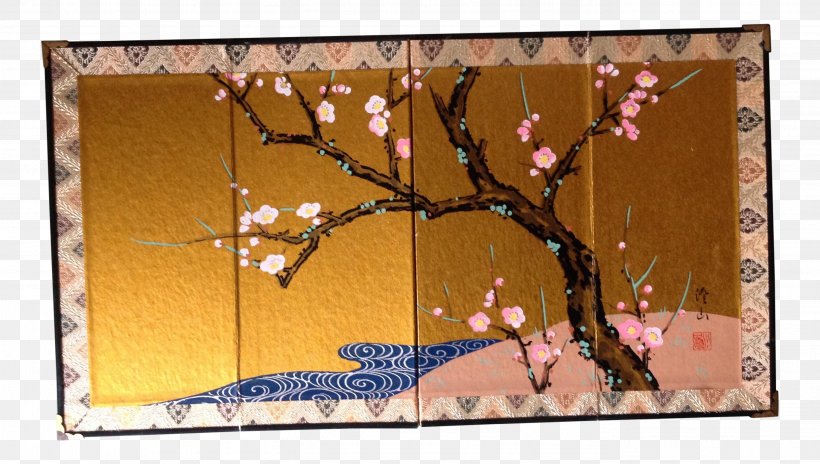 Cherry Blossom Screen Painting Chairish, PNG, 2741x1554px, Cherry Blossom, Art, Blossom, Branch, Chairish Download Free
