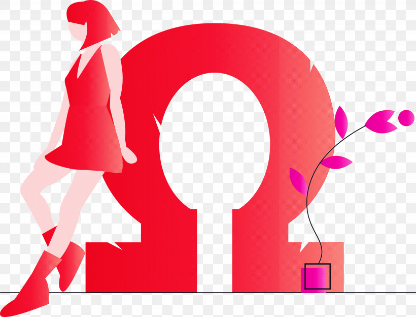 Omega Girl Modern, PNG, 3000x2285px, Omega, Girl, Logo, Magenta, Modern Download Free