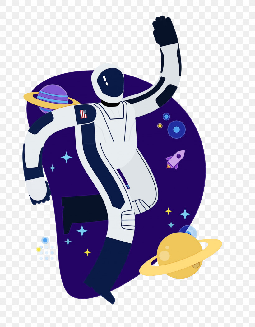 Cartoon Cobalt Blue / M Cobalt Blue / M, PNG, 1947x2500px, Astronaut, Cartoon, Paint, Watercolor, Wet Ink Download Free