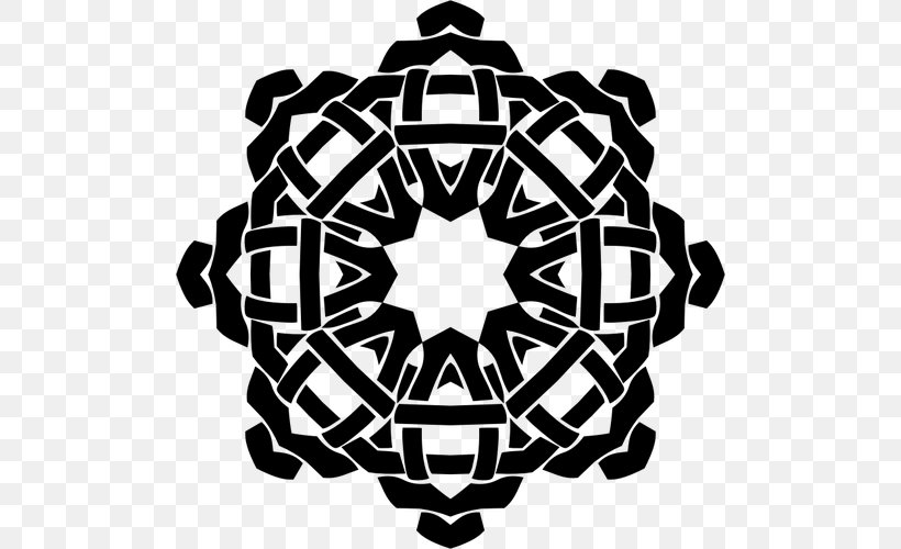 Mandala Clip Art, PNG, 500x500px, Mandala, Black, Black And White, Celtic Knot, Computer Download Free