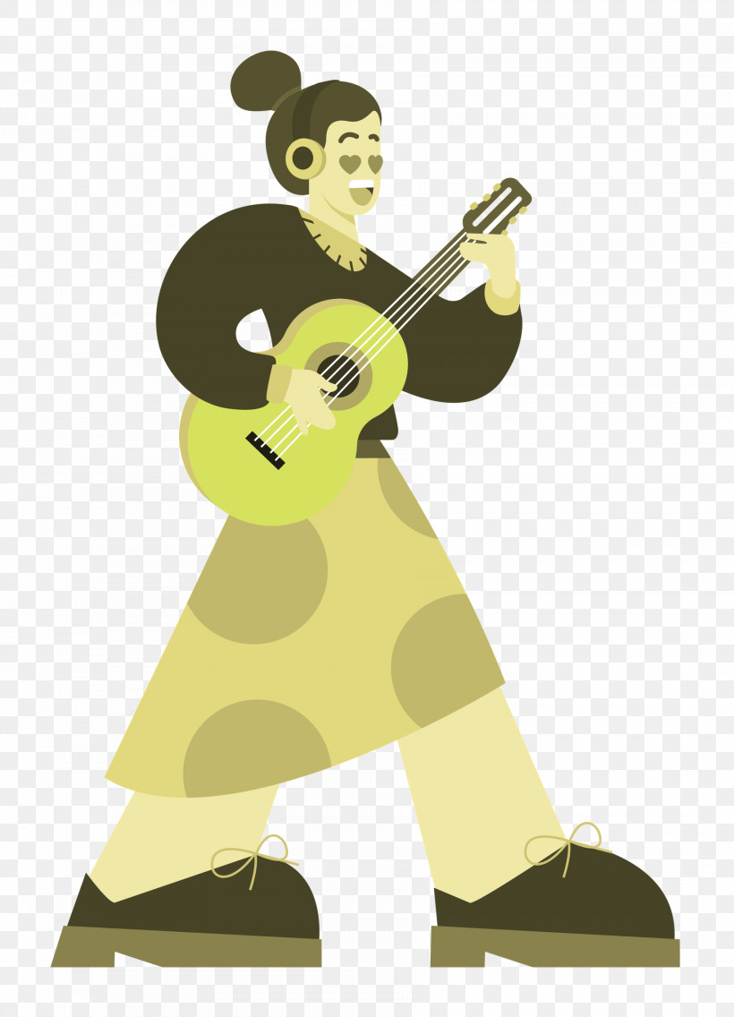 Playing The Guitar Music Guitar, PNG, 1804x2500px, Playing The Guitar, Brass Instrument, Cartoon, Character, Giraffe Download Free