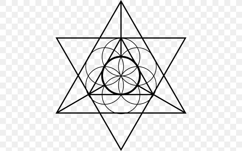 Sacred Geometry Merkabah Mysticism Stellated Octahedron Tetrahedron, PNG, 512x512px, Sacred Geometry, Area, Black And White, Geometric Shape, Geometry Download Free