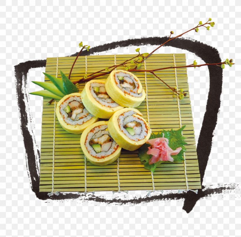 Sushi Japanese Cuisine California Roll, PNG, 1214x1192px, Sushi, Asian Food, Bamboo, California Roll, Coreldraw Download Free