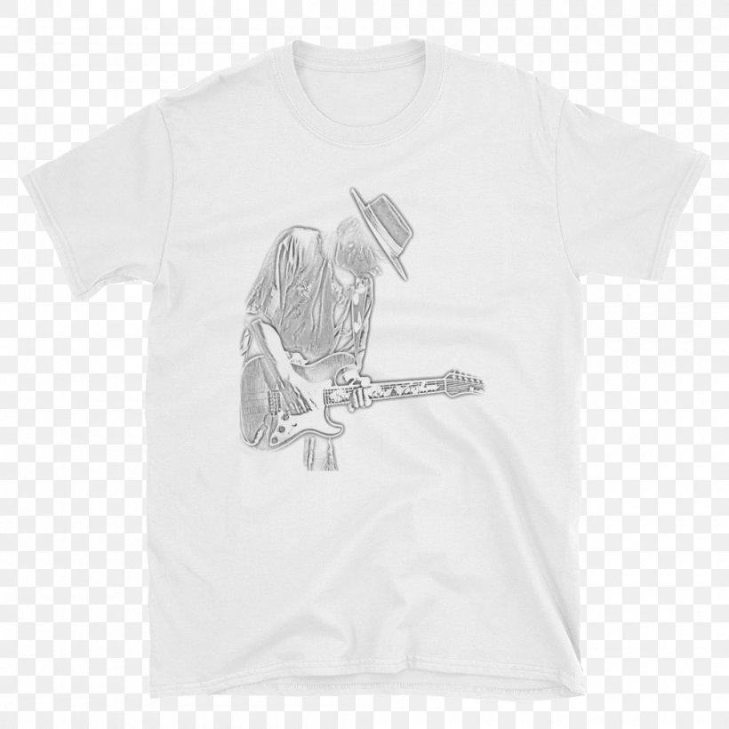 T-shirt Drawing Fender Stratocaster Guitarist Blues, PNG, 1000x1000px, Tshirt, Active Shirt, Black, Black And White, Blues Download Free