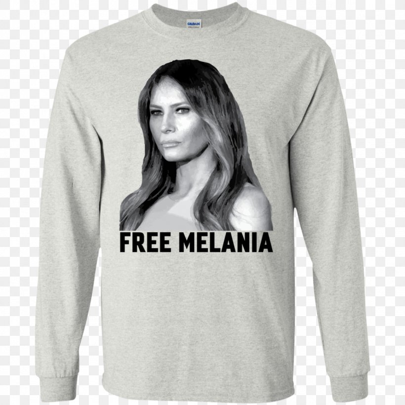 Melania Trump Long-sleeved T-shirt Hoodie, PNG, 1155x1155px, Melania Trump, Active Shirt, Brand, Clothing, Eminem Download Free