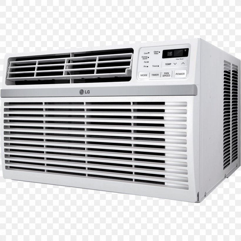 Window Air Conditioning British Thermal Unit LG Electronics Seasonal Energy Efficiency Ratio, PNG, 1000x1000px, Window, Air Conditioning, British Thermal Unit, Energy Star, Home Appliance Download Free