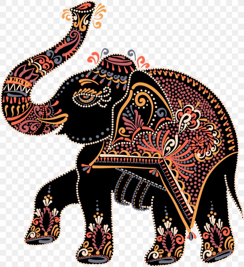 Elephant Painting Folk Art Illustration, PNG, 850x931px, Elephant, Art, Drawing, Elephants And Mammoths, Folk Art Download Free